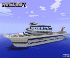 yapboz Minecraft Kruvaziyer gemi